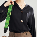 Green Ivy Leaf Pattern Print Bag Strap