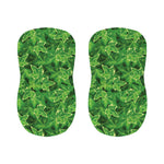 Green Ivy Leaf Pattern Print Bar Stool Covers