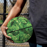 Green Ivy Leaf Pattern Print Basketball