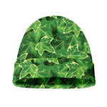 Green Ivy Leaf Pattern Print Beanie