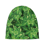 Green Ivy Leaf Pattern Print Beanie