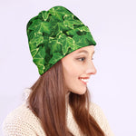 Green Ivy Leaf Pattern Print Beanie