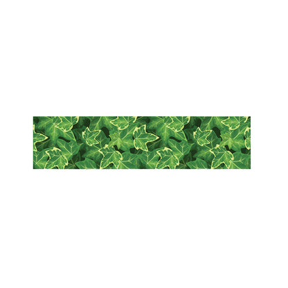 Green Ivy Leaf Pattern Print Bed Runner