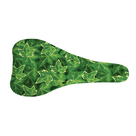 Green Ivy Leaf Pattern Print Bicycle Seat Cover