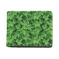 Green Ivy Leaf Pattern Print Bifold Wallet