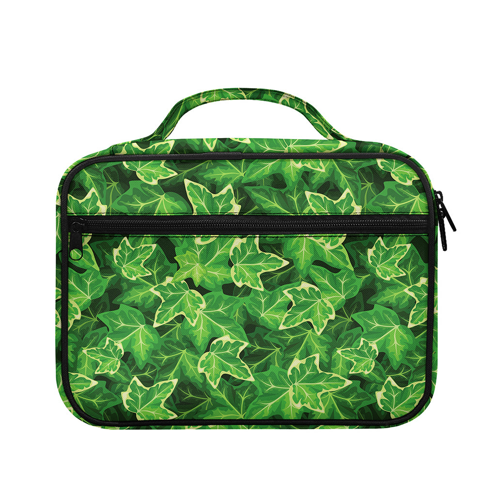 Green Ivy Leaf Pattern Print Briefcase Bible Bag