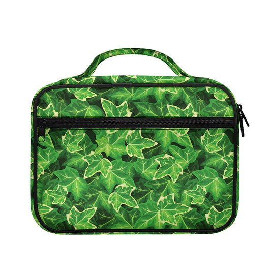Green Ivy Leaf Pattern Print Briefcase Bible Bag