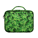Green Ivy Leaf Pattern Print Briefcase Bible Bag