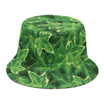 Green Ivy Leaf Pattern Print Bucket Hat