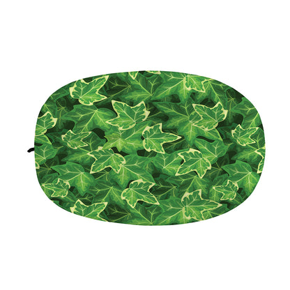 Green Ivy Leaf Pattern Print Car Side Mirror Covers