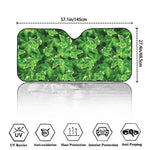 Green Ivy Leaf Pattern Print Car Windshield Sun Shade