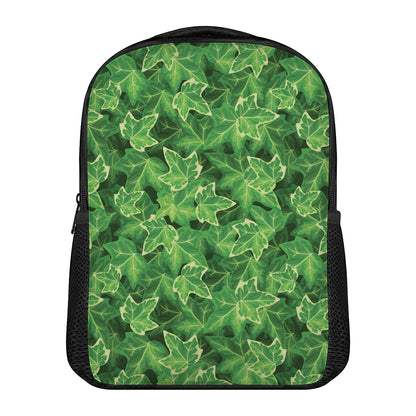 Green Ivy Leaf Pattern Print Casual Backpack