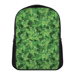 Green Ivy Leaf Pattern Print Casual Backpack