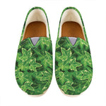 Green Ivy Leaf Pattern Print Casual Shoes