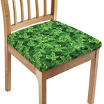Green Ivy Leaf Pattern Print Chair Cushion Cover