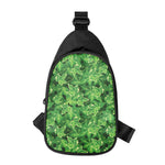 Green Ivy Leaf Pattern Print Chest Bag