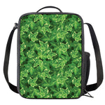 Green Ivy Leaf Pattern Print Crossbody Lunch Bag