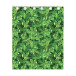 Green Ivy Leaf Pattern Print Curtain