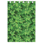 Green Ivy Leaf Pattern Print Curtain