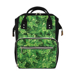 Green Ivy Leaf Pattern Print Diaper Bag