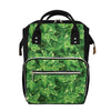 Green Ivy Leaf Pattern Print Diaper Bag