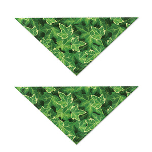 Green Ivy Leaf Pattern Print Dog Bandana