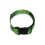 Green Ivy Leaf Pattern Print Dog Collar