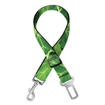 Green Ivy Leaf Pattern Print Dog Seat Belt