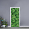 Green Ivy Leaf Pattern Print Door Sticker