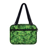 Green Ivy Leaf Pattern Print Double Strap Bible Bag