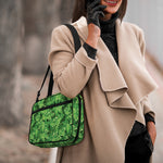 Green Ivy Leaf Pattern Print Double Strap Bible Bag