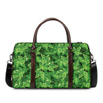 Green Ivy Leaf Pattern Print Duffle Bag