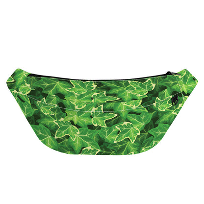 Green Ivy Leaf Pattern Print Fanny Pack