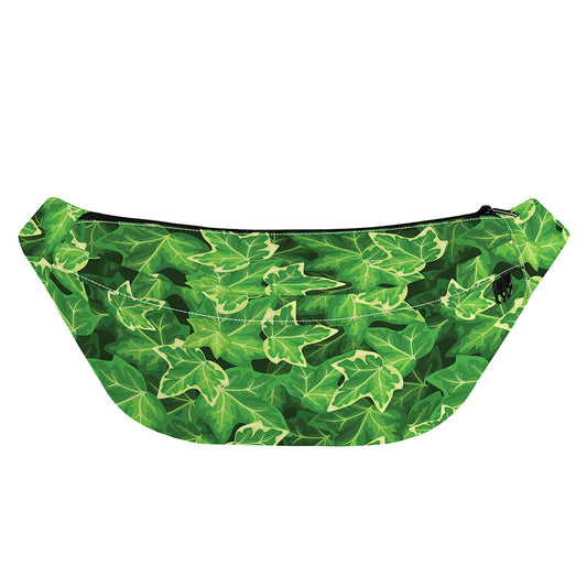 Green Ivy Leaf Pattern Print Fanny Pack