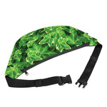 Green Ivy Leaf Pattern Print Fanny Pack