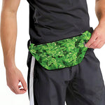 Green Ivy Leaf Pattern Print Fanny Pack