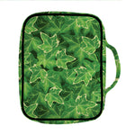 Green Ivy Leaf Pattern Print Front Pocket Bible Bag