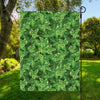 Green Ivy Leaf Pattern Print Garden Flag