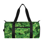Green Ivy Leaf Pattern Print Gym Bag