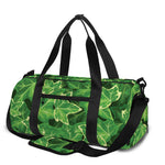 Green Ivy Leaf Pattern Print Gym Bag