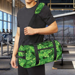Green Ivy Leaf Pattern Print Gym Bag