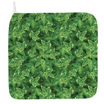 Green Ivy Leaf Pattern Print Hand Towel