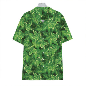 Green Ivy Leaf Pattern Print Hawaiian Shirt