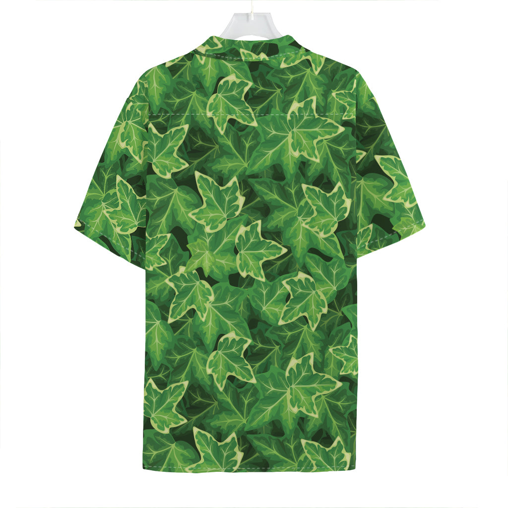 Green Ivy Leaf Pattern Print Hawaiian Shirt