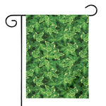 Green Ivy Leaf Pattern Print House Flag