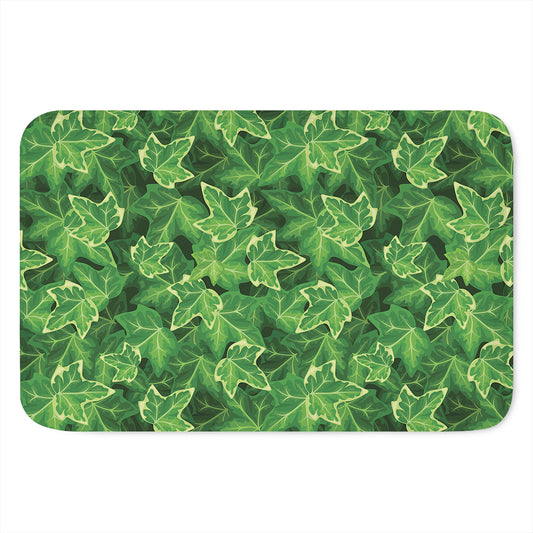 Green Ivy Leaf Pattern Print Indoor Door Mat