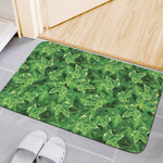 Green Ivy Leaf Pattern Print Indoor Door Mat