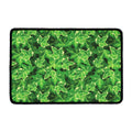 Green Ivy Leaf Pattern Print Kitchen Mat