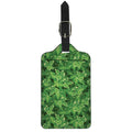 Green Ivy Leaf Pattern Print Luggage Tag
