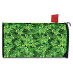 Green Ivy Leaf Pattern Print Mailbox Cover